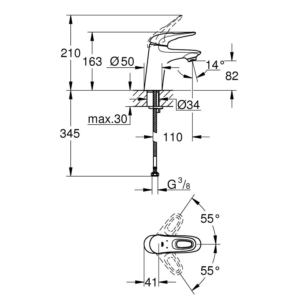 32468003 Grohe Eurostyle armatura za umivalnik