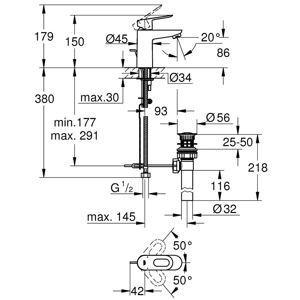 32814000 Grohe BauLoop armatura za umivalnik