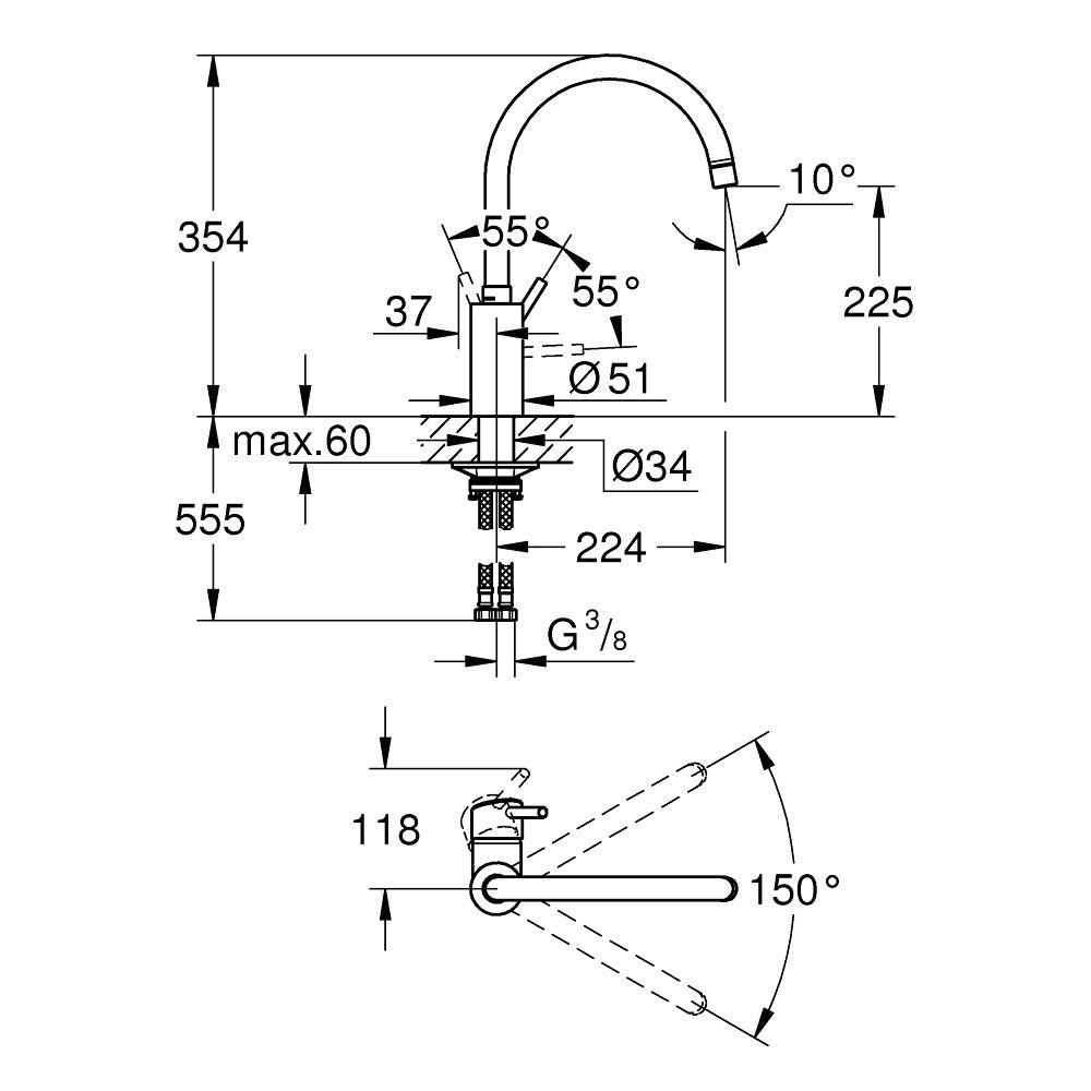 32661003 Grohe Concetto kuhinjska armatura