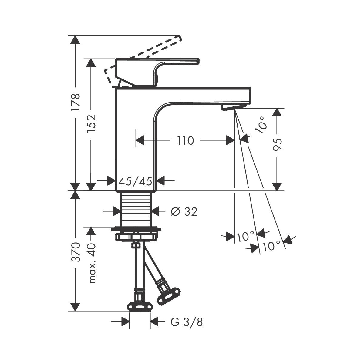 71569000 Hansgrohe Vernis Shape 100 EcoSmart armatura za umivalnik