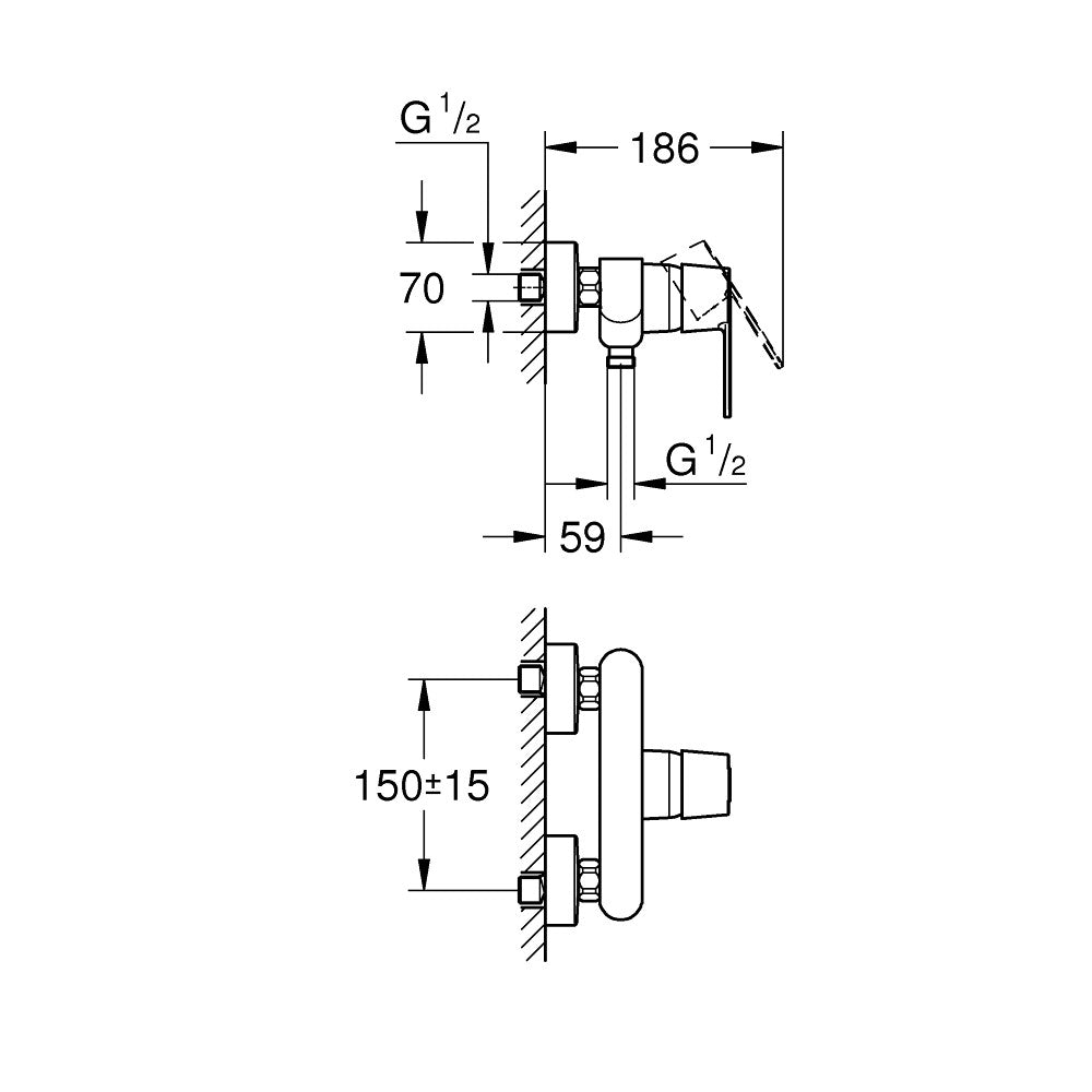 32888000 Grohe Get armatura za tuš