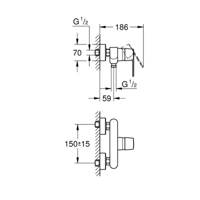 32888000 Grohe Get armatura za tuš