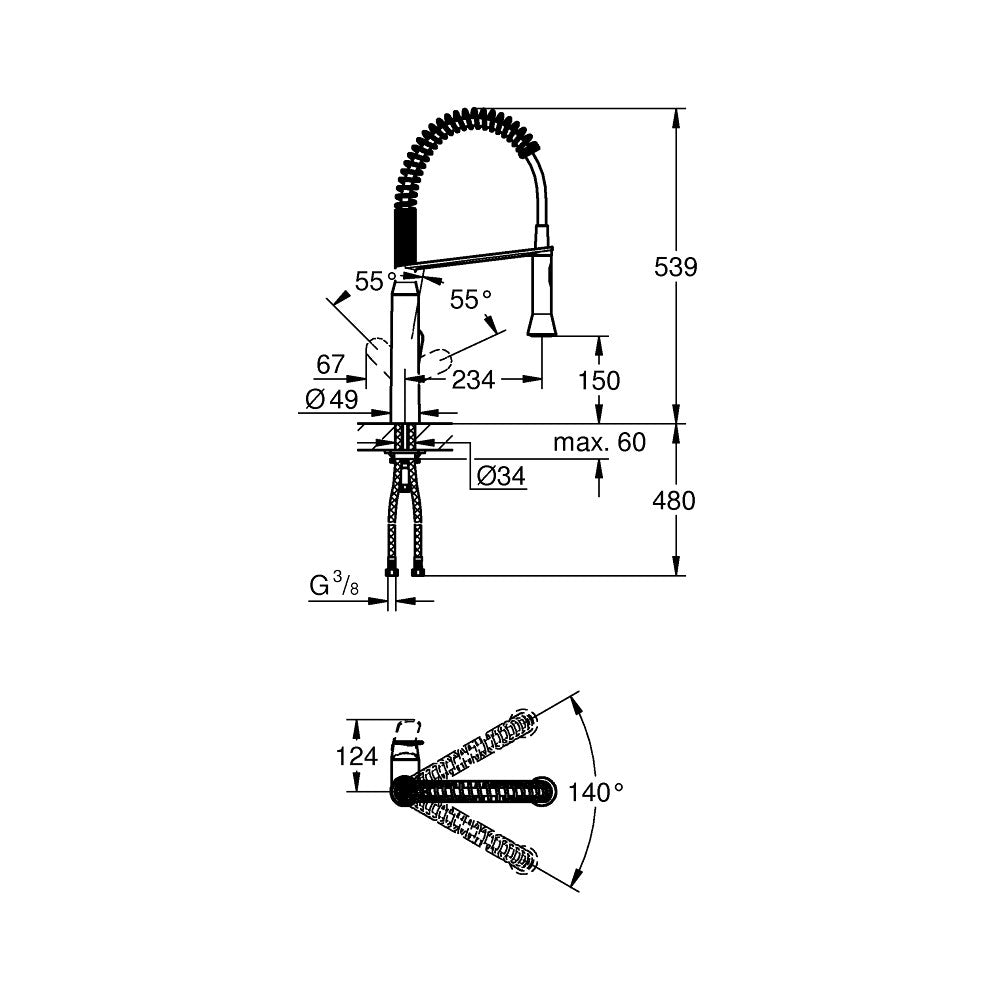 31379000 Grohe K7 kuhinjska armatura