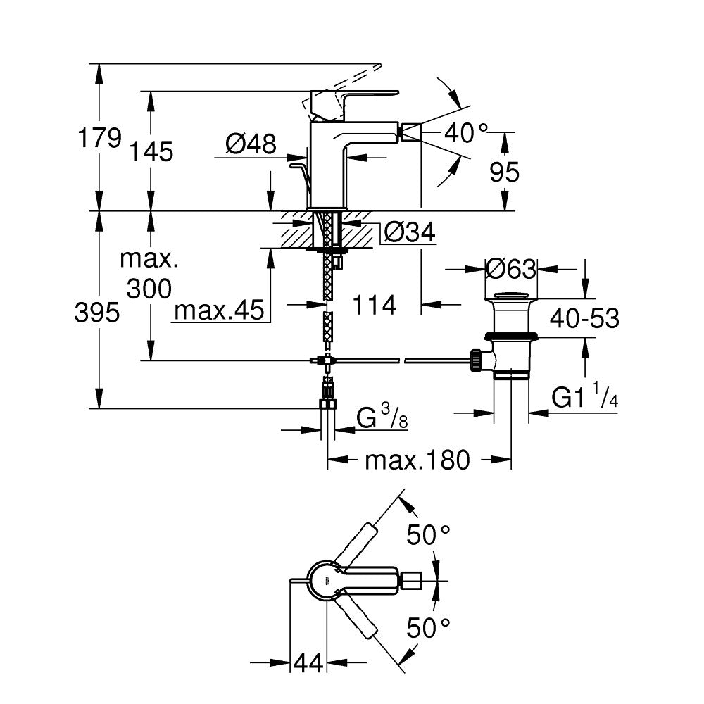 33848AL1 Grohe Lineare armatura za bide