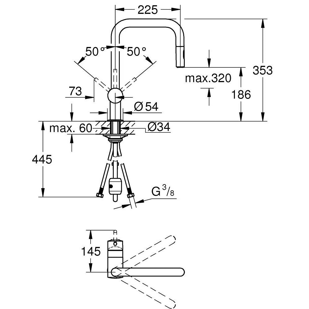 32322DC2 Grohe Minta izvlečna kuhinjska armatura