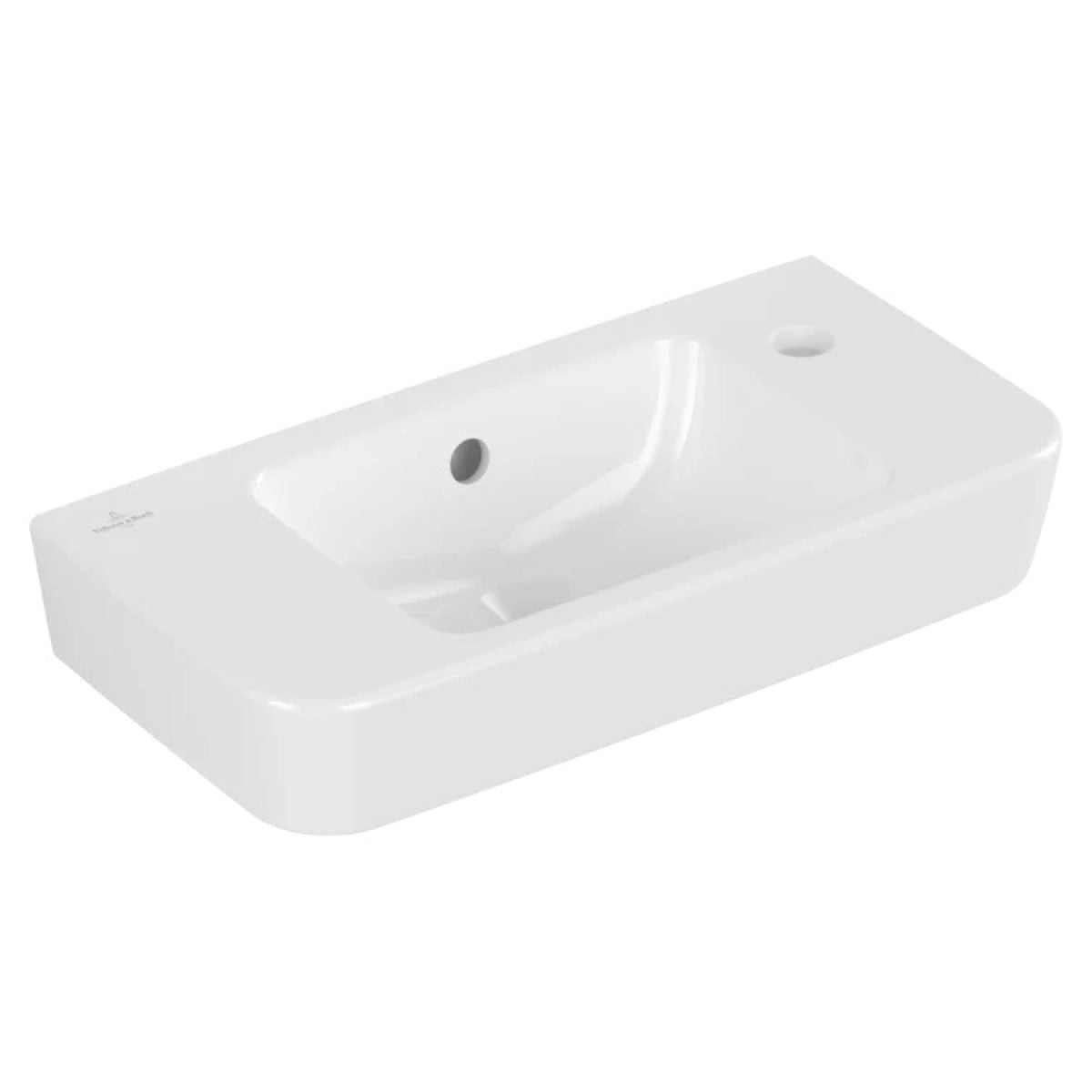 4342R501 Villeroy & Boch O.Novo Compact 50 x 25 cm keramični umivalnik z odprtino za armaturo desna izvedba