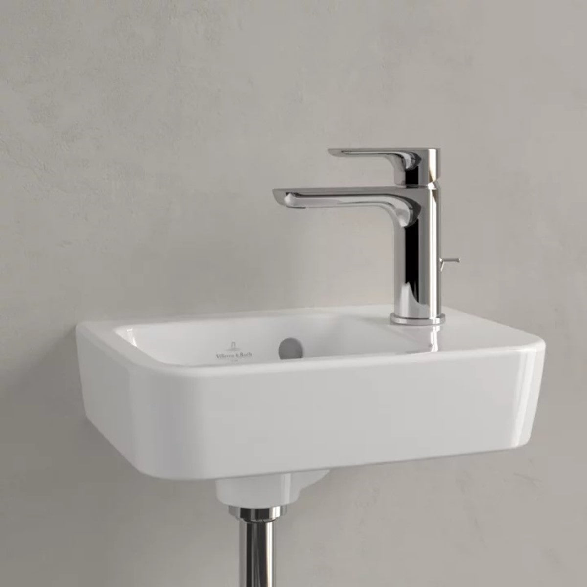 43433601 Villeroy & Boch O.Novo Compact 36 x 25 cm keramični umivalnik z odprtino za armaturo desna izvedba