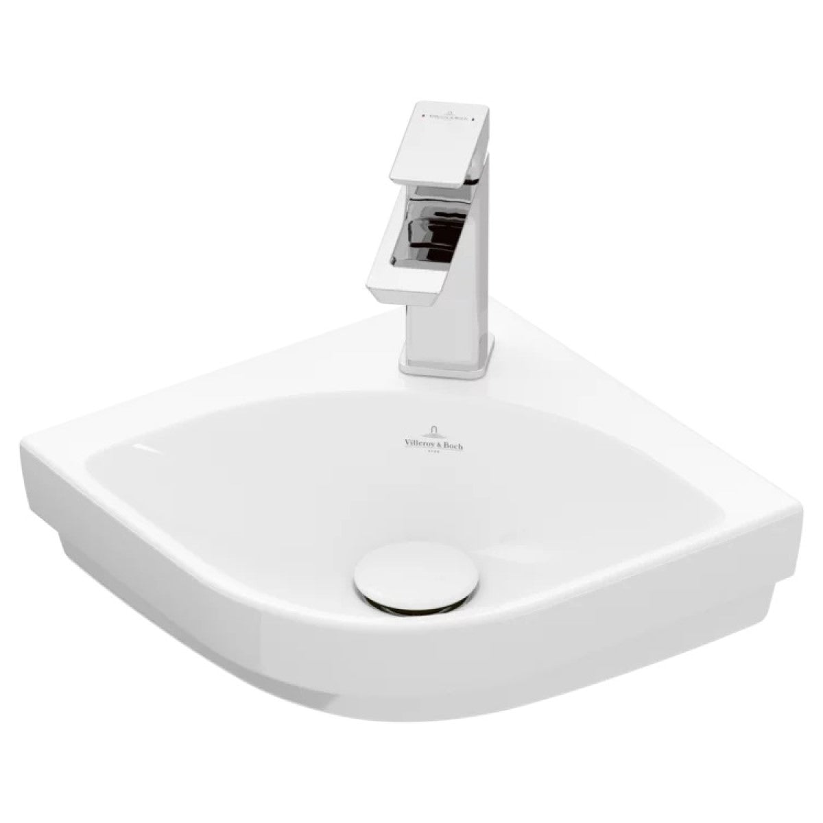 437146R1 Villeroy & Boch Subway 3.0 CeramicPlus 32 x 32 cm kotni umivalnik z odprtino za armaturo