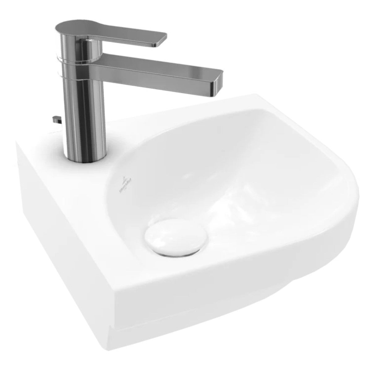 437146R1 Villeroy & Boch Subway 3.0 CeramicPlus 32 x 32 cm kotni umivalnik z odprtino za armaturo