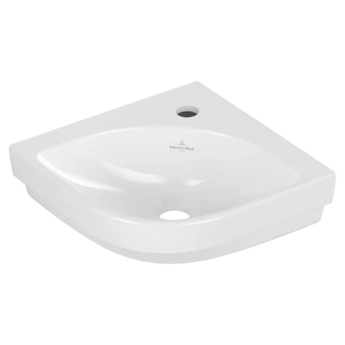 437146R1 Villeroy & Boch Subway 3.0 CeramicPlus 32 x 32 cm kotni umivalnik z odprtino za armaturo