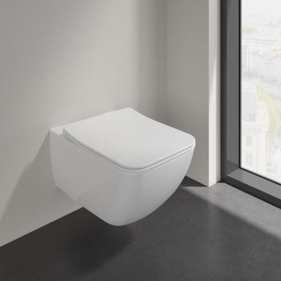 4611RL01 Villeroy & Boch Venticello Combi-Pack viseča brezrobna WC školjka z WC desko s počasnim zapiranjem