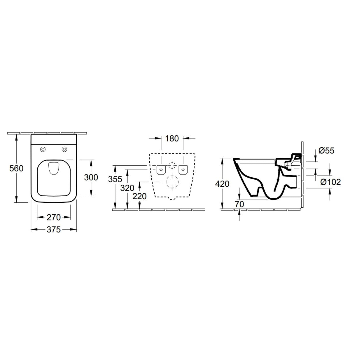 4664R0R1 Villeroy & Boch Finion CeramicPlus viseča brezrobna WC školjka