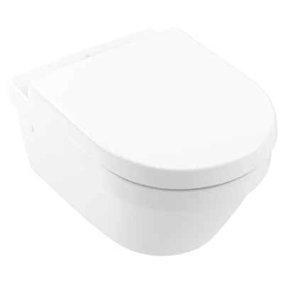 4694HRR1 Villeroy & Boch Architectura Combi-Pack CeramicPlus viseča brezrobna WC školjka z WC desko s počasnim zapiranjem