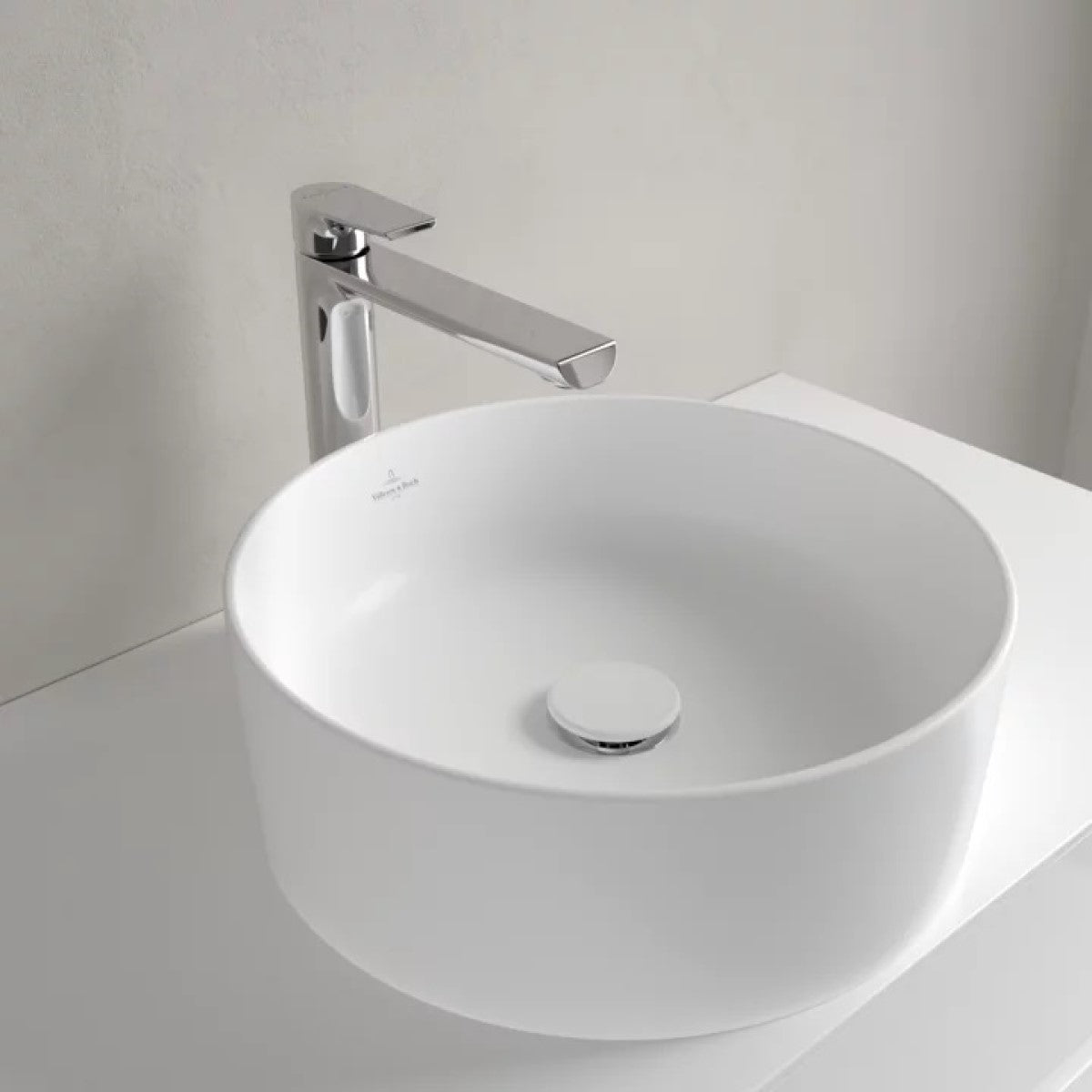 4A1840RW Villeroy & Boch Collaro CeramicPlus 40 x 40 cm nadpultni umivalnik brez odprtine za armaturo