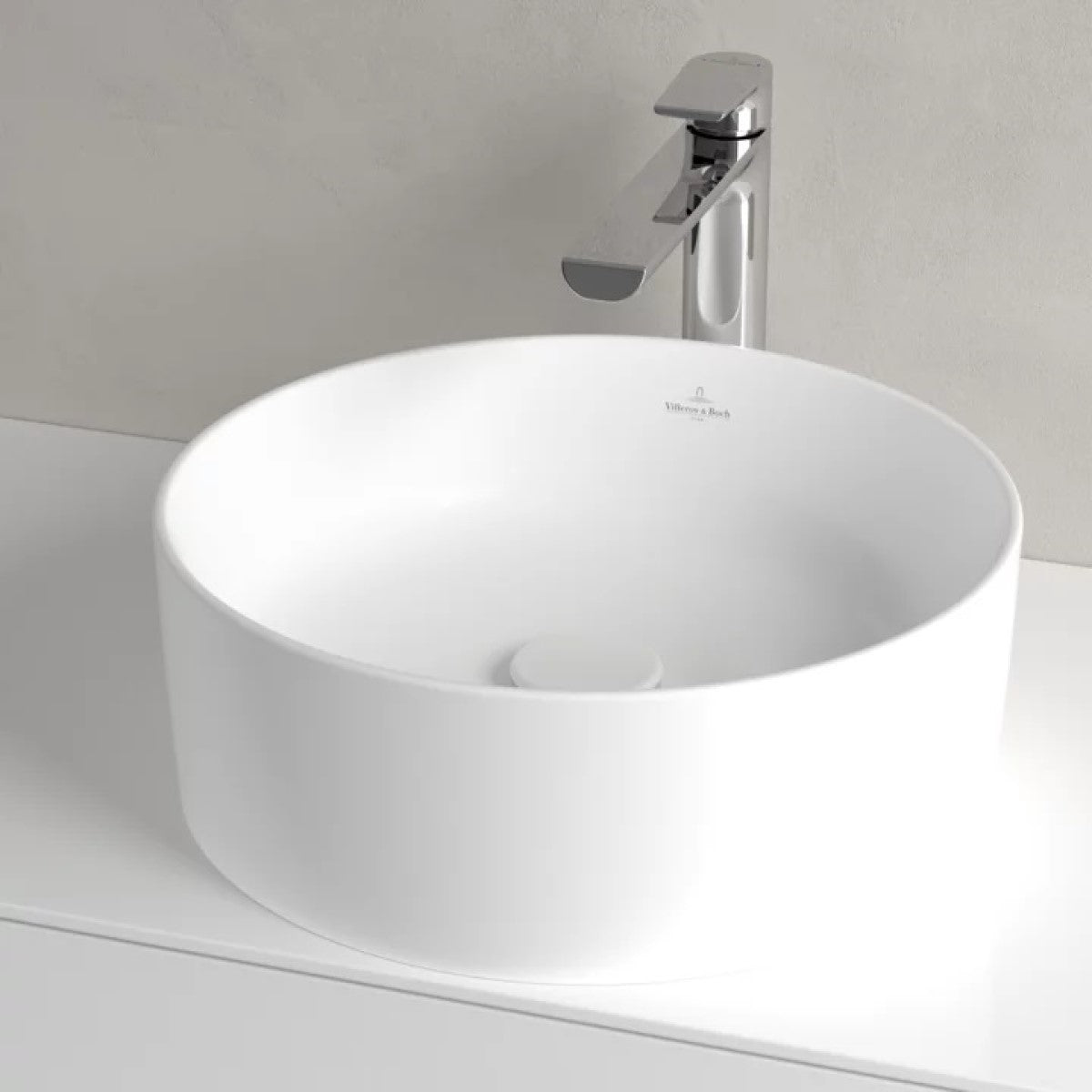 4A1840RW Villeroy & Boch Collaro CeramicPlus 40 x 40 cm nadpultni umivalnik brez odprtine za armaturo