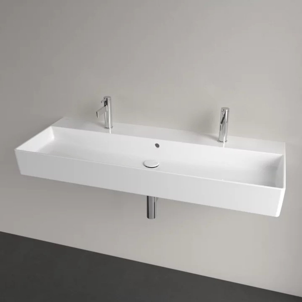 4A22C401 Villeroy & Boch Memento 2.0 120 x 47 cm dvojni keramični umivalnik z 2 odprtinama za armaturo