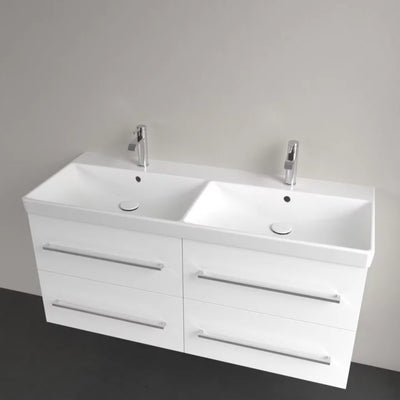 4A23CK01 Villeroy & Boch Avento 120 x 47 cm dvojni keramični umivalnik z 2 odprtinama za armaturo