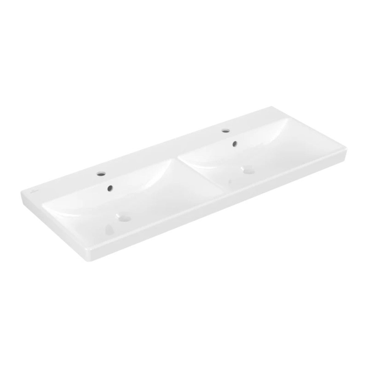 4A23CK01 Villeroy & Boch Avento 120 x 47 cm dvojni keramični umivalnik z 2 odprtinama za armaturo