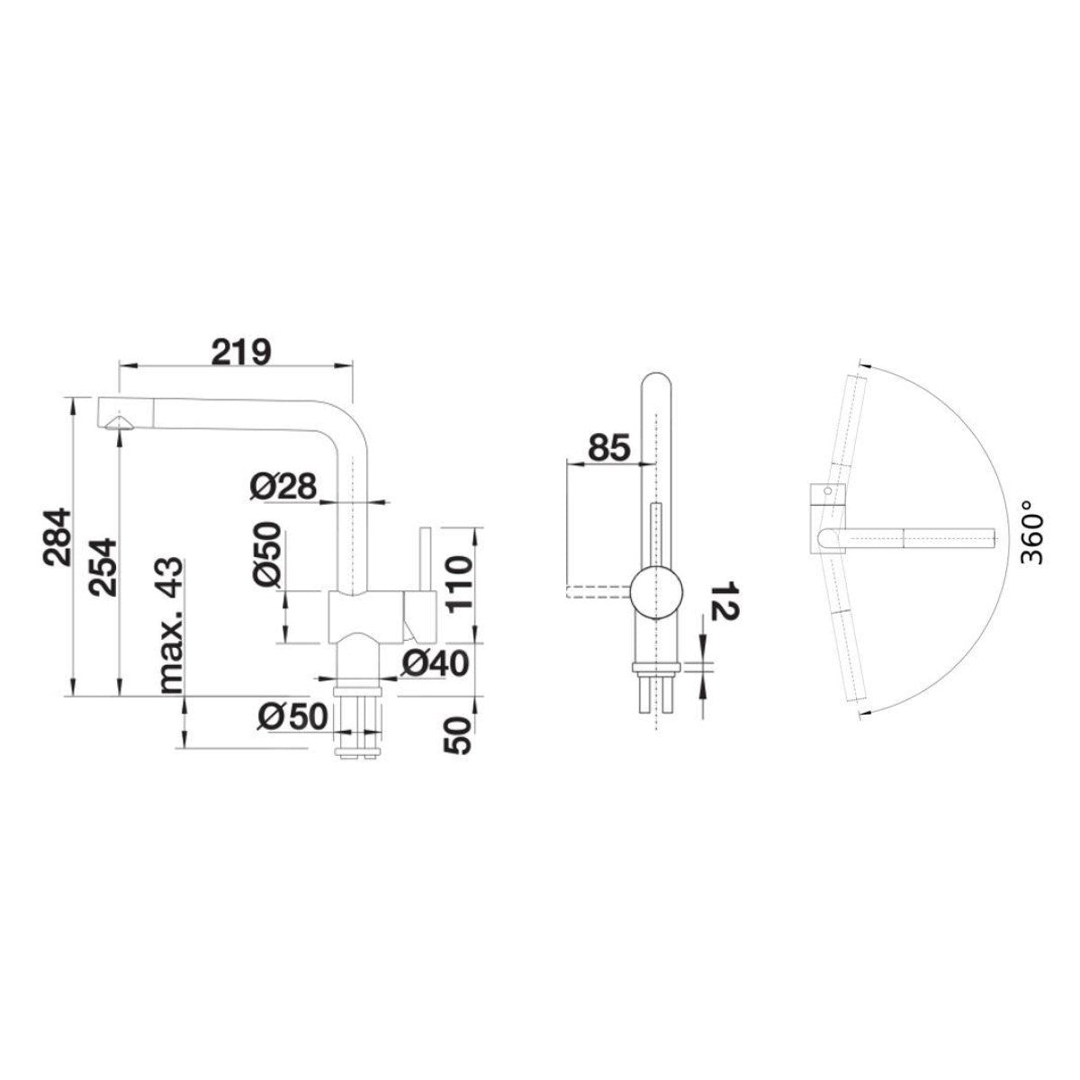 514025 Blanco Linus-F vrtljiva kuhinjska armatura za pod okno