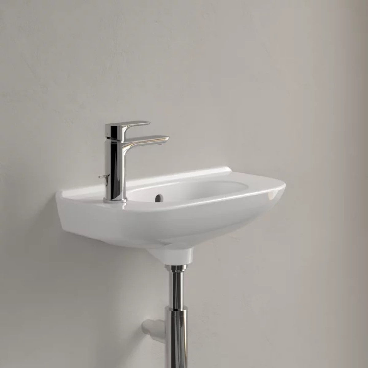 536154R1 Villeroy & Boch O.Novo Compact CeramicPlus 50 x 25 cm keramični umivalnik leva izvedba