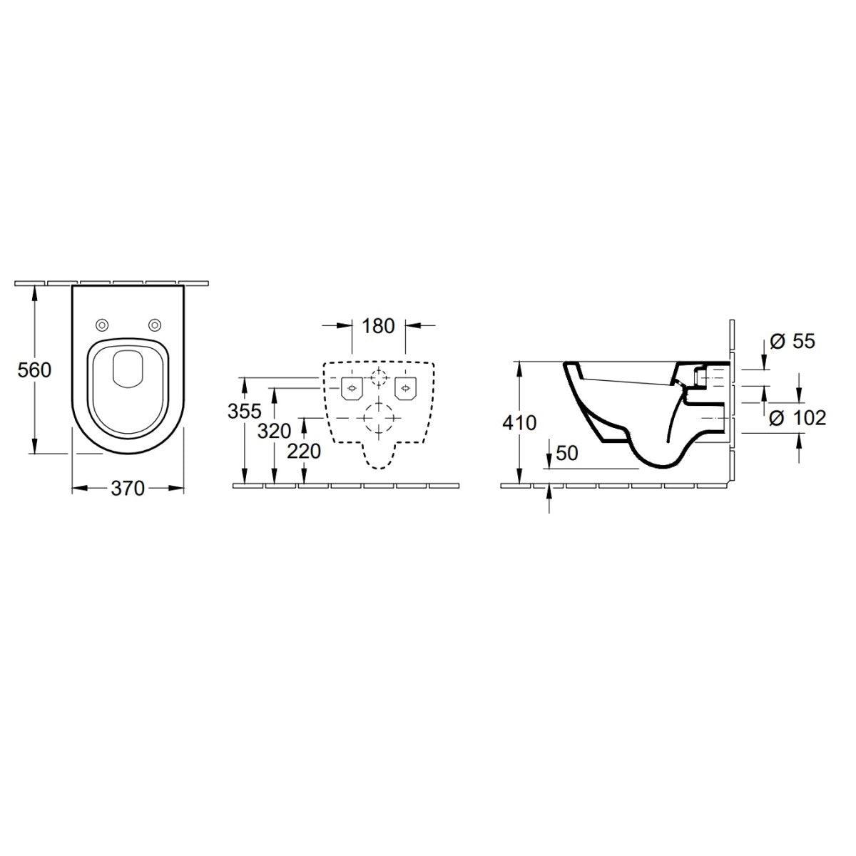 560010R1 Villeroy & Boch Subway 2.0 CeramicPlus viseča WC školjka