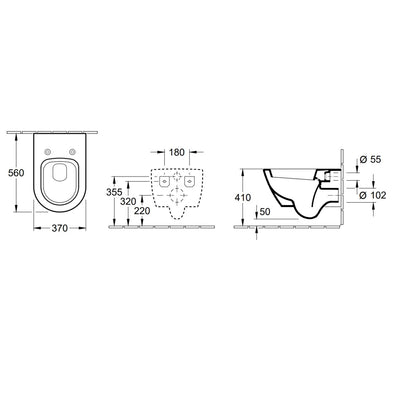 560010R1 Villeroy & Boch Subway 2.0 CeramicPlus viseča WC školjka