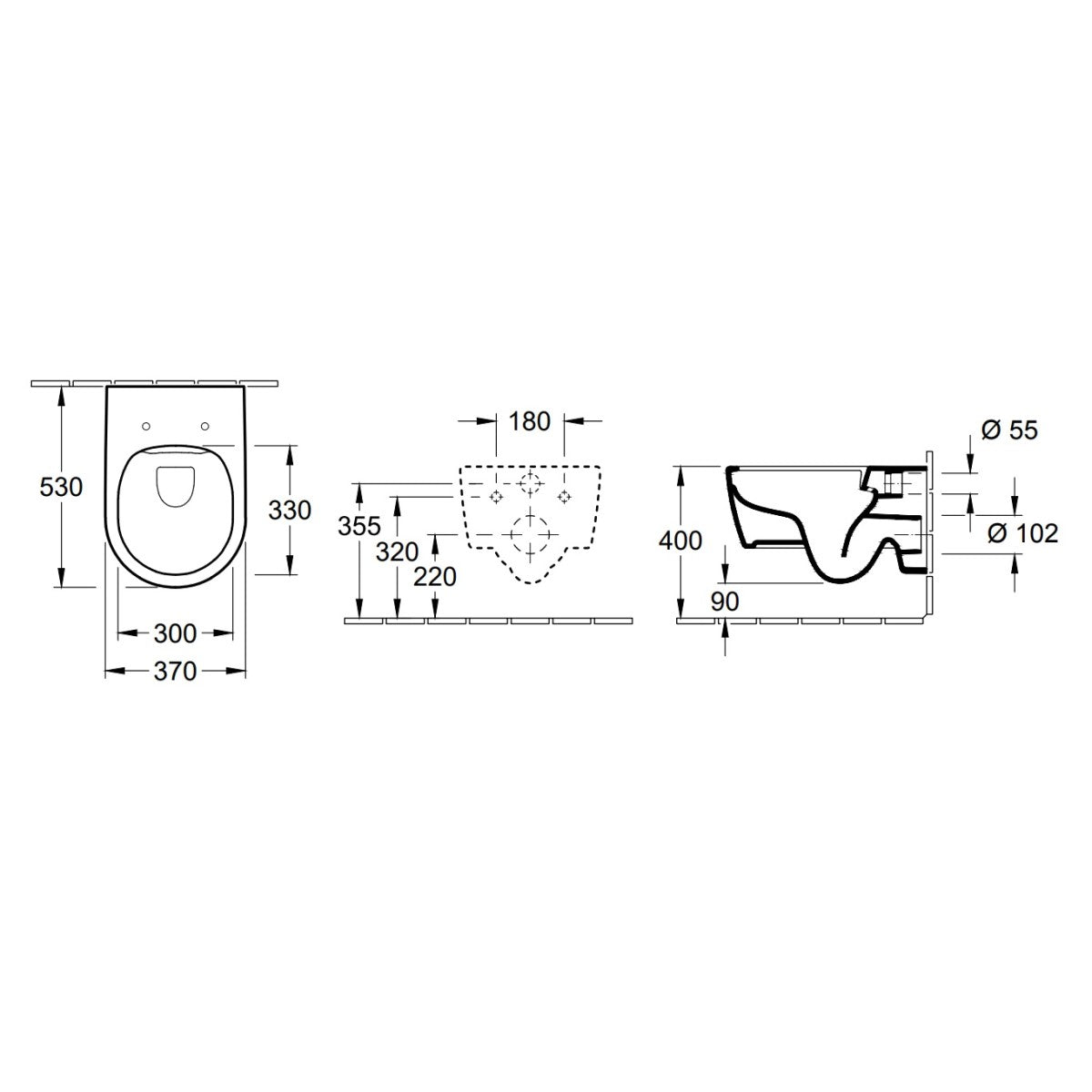 5656HRR1 Villeroy & Boch Avento Combi-Pack CeramicPlus viseča WC školjka z WC desko s počasnim zapiranjem