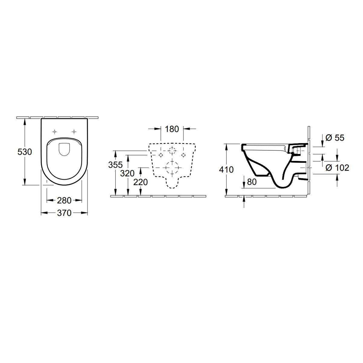 5684R0T2 Villeroy & Boch Architectura CeramicPlus viseča brezrobna WC školjka