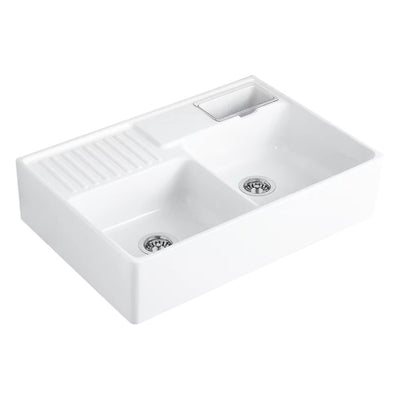 632391R1 Villeroy & Boch CeramicPlus 89,5 x 63 cm dvojno keramično pomivalno korito