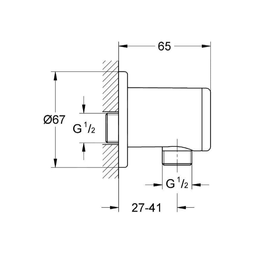 28636000 Grohe Relexa priključek za tuš cev