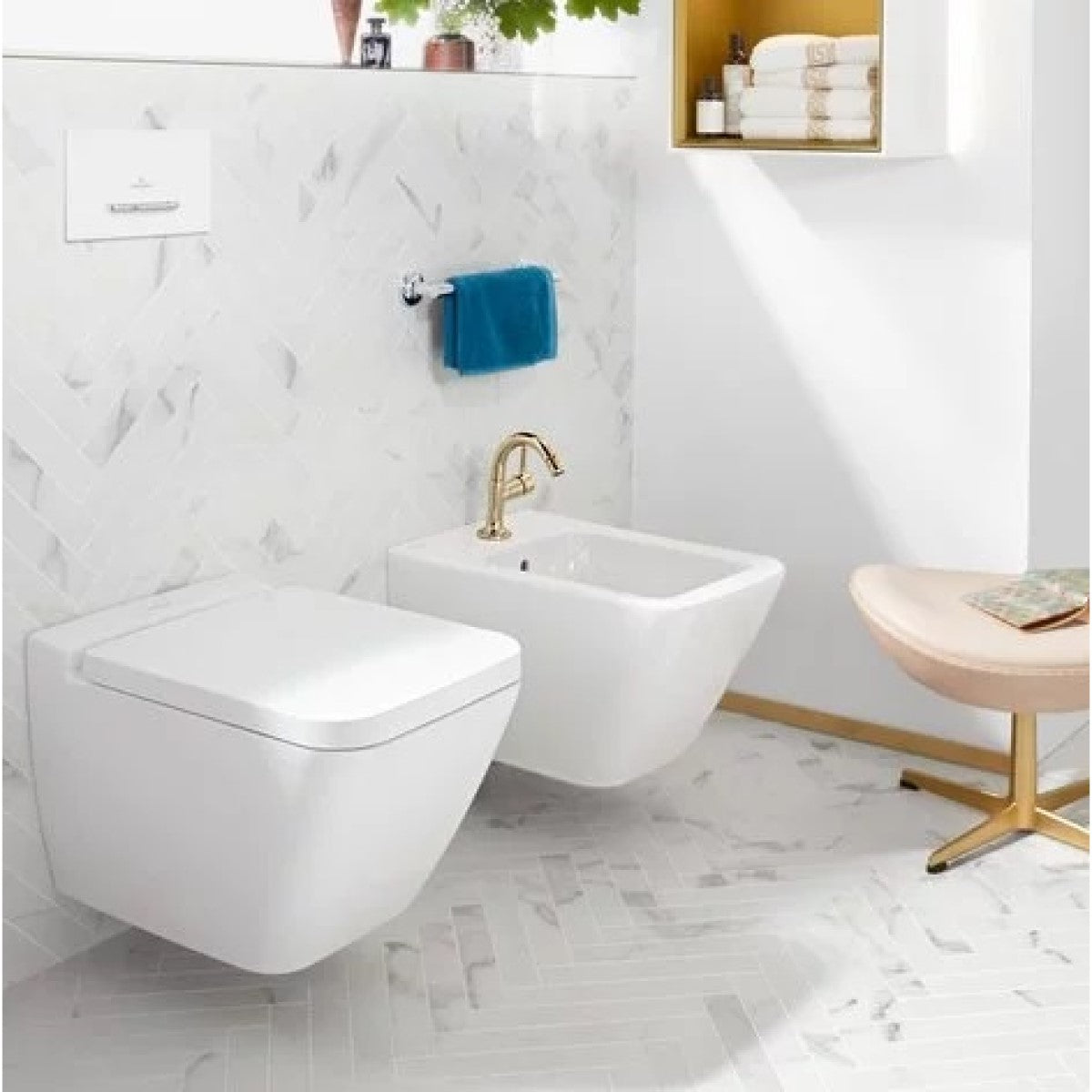 9M88S1R1 Villeroy & Boch Finion WC deska s počasnim zapiranjem "Soft Close" in "QuickRelease"