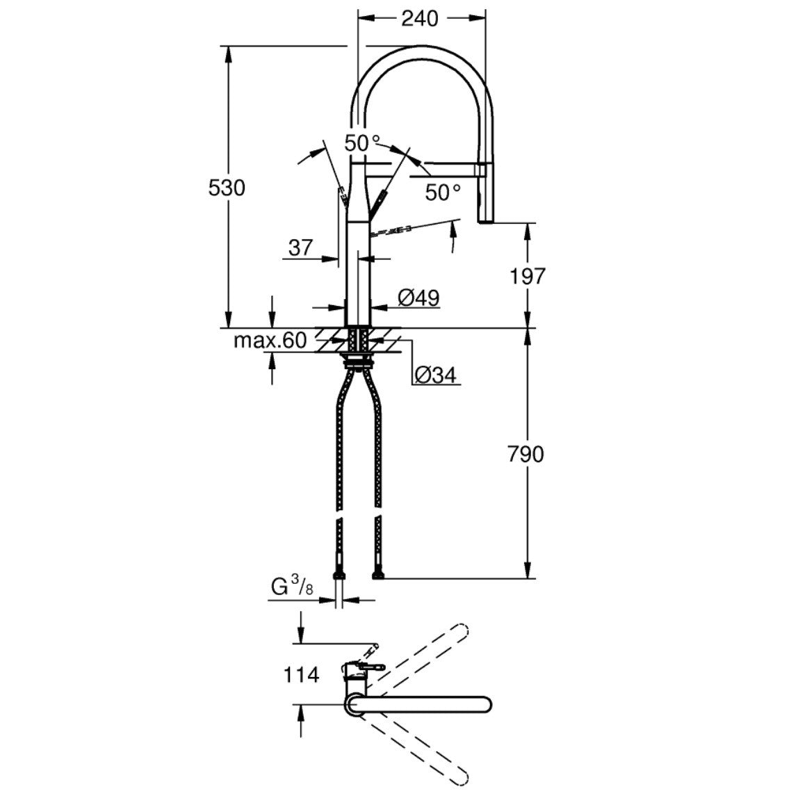 30294A00 Grohe Essence kuhinjska armatura