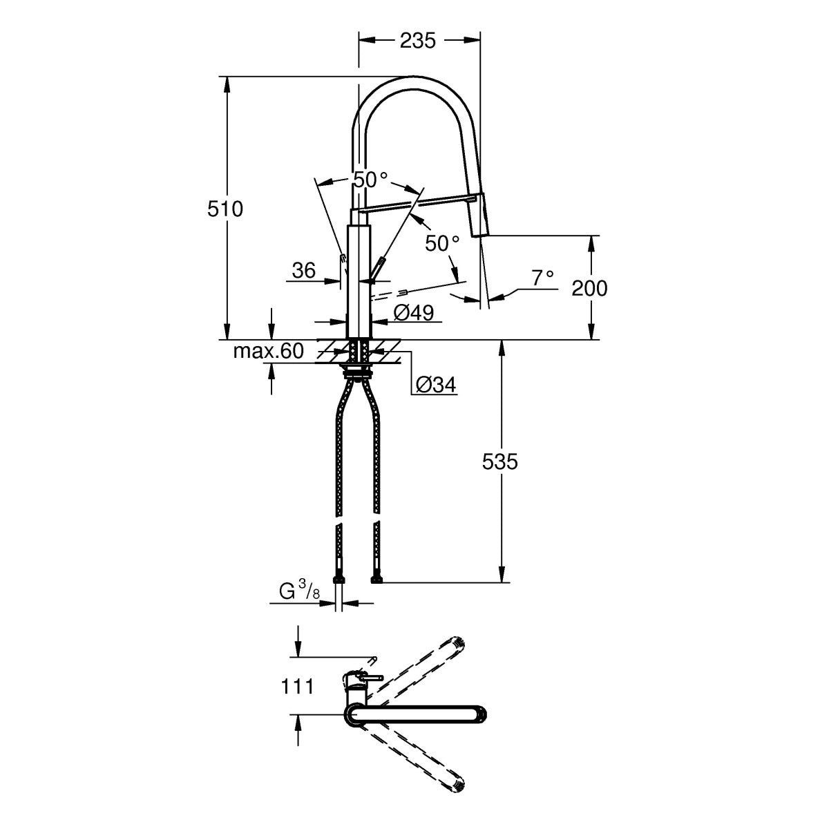 31491DC0 Grohe Concetto kuhinjska armatura