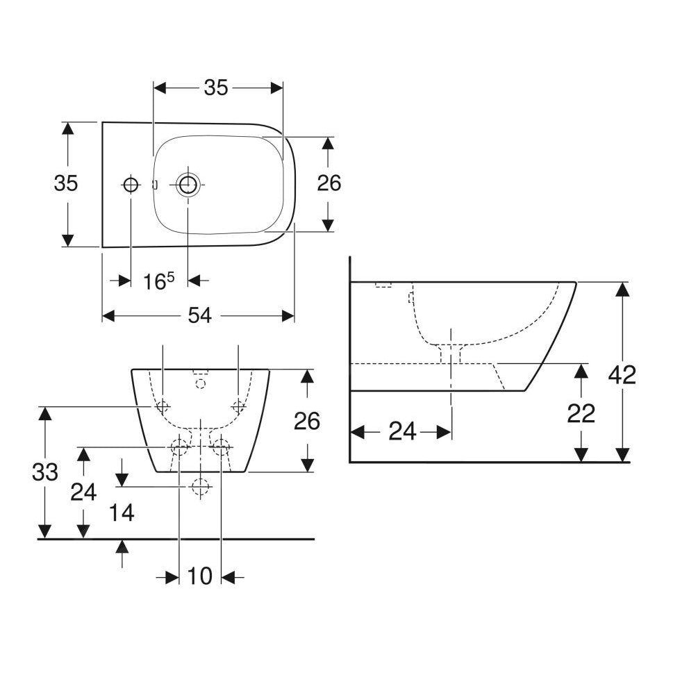 500.209.01.1 Geberit Smyle Square viseči bide