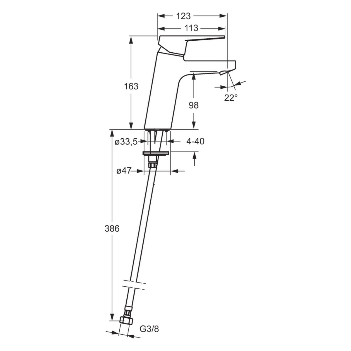 Armature za umivalnike — 0902228333 Hansa Twist črna armatura za umivalnik | SAN-KERAMIKA.SI