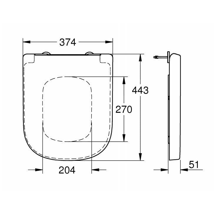 39330001 Grohe Euro Ceramic WC deska s počasnim zapiranjem "Soft Close"