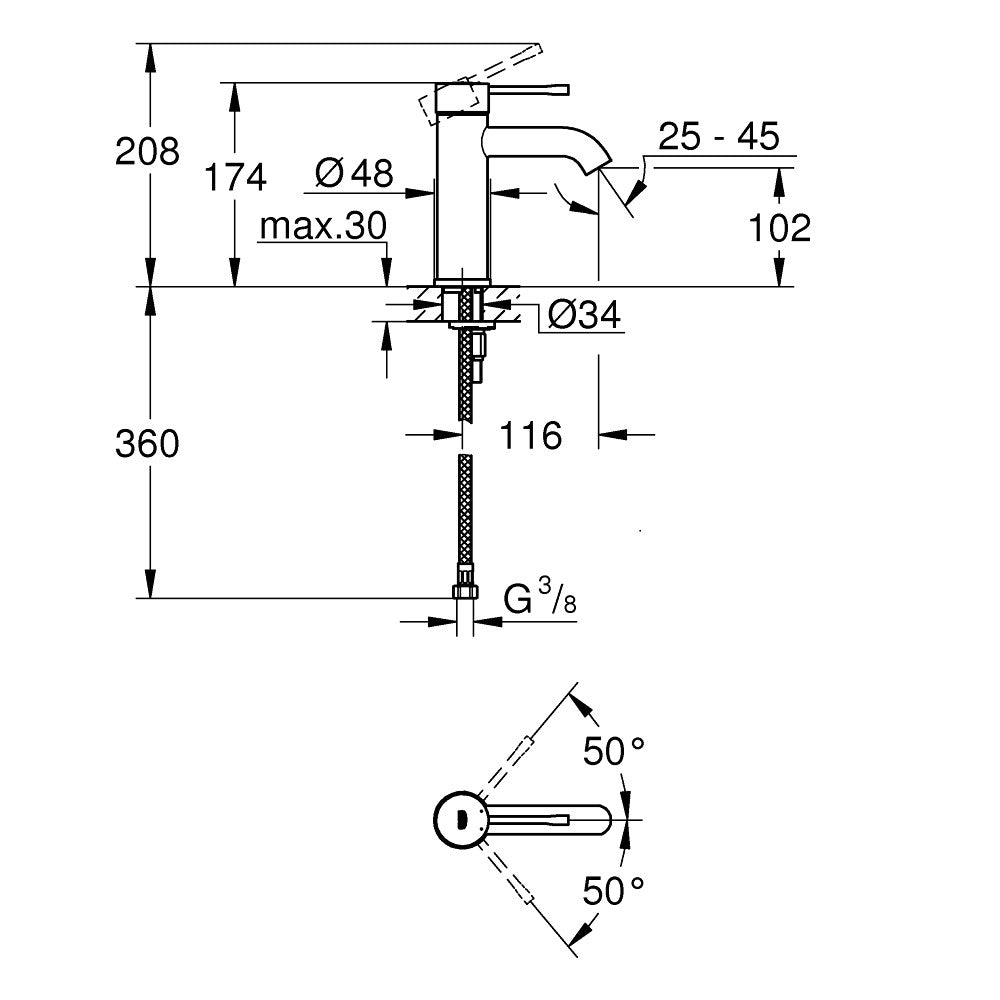 23590001 Grohe Essence New armatura za umivalnik