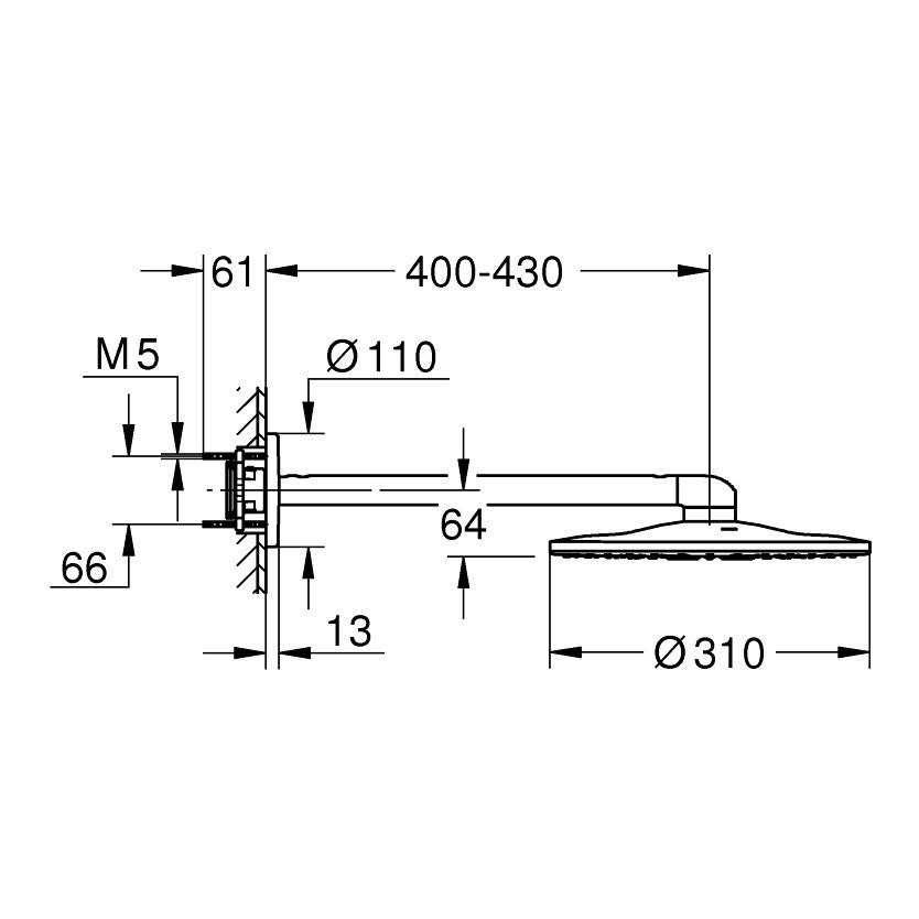 26475GN0 Grohe Rainshower SmartActive 310 nadglavna prha