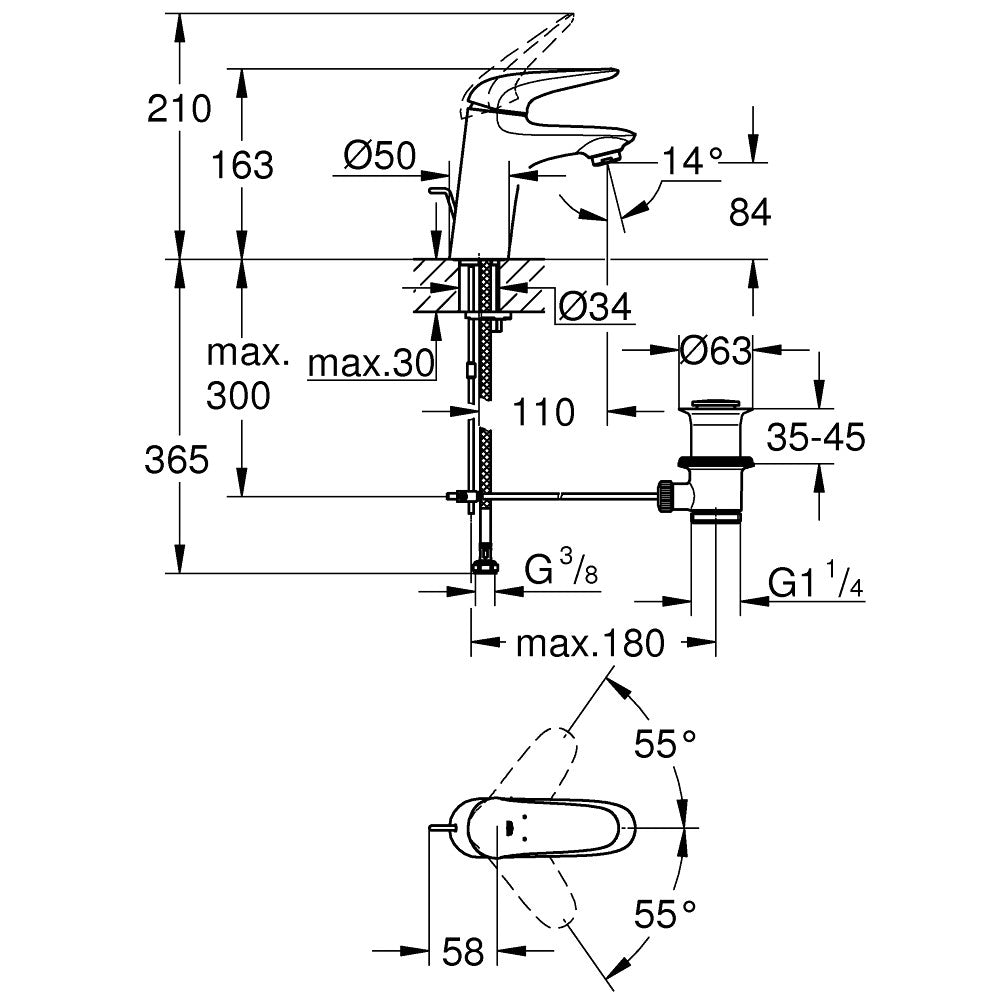 23707003 Grohe Eurostyle New armatura za umivalnik