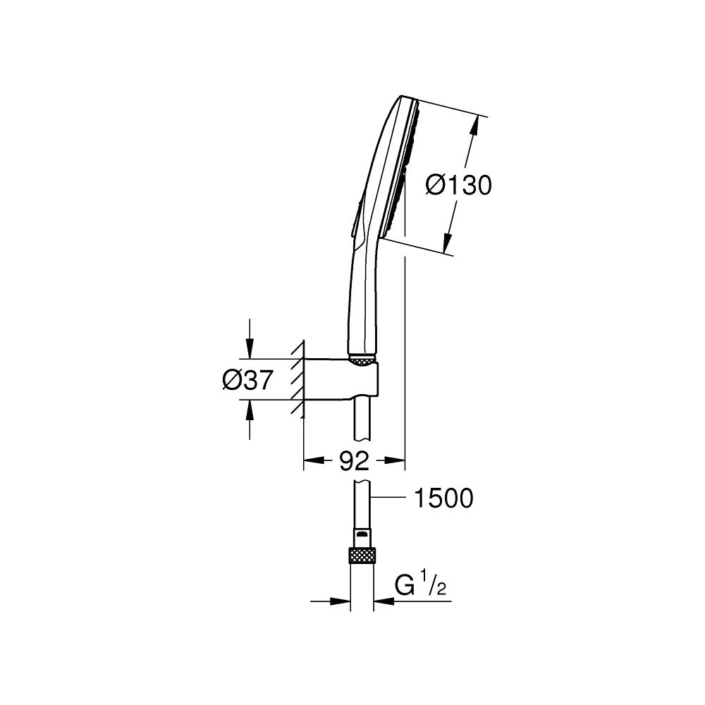 26581000 Grohe Rainshower SmartActive 130 tuš set brez armature 3 funkcije