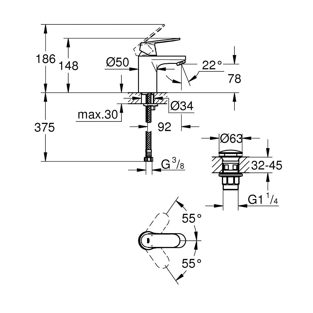 23925000 Grohe Eurosmart Cosmopolitan armatura za umivalnik