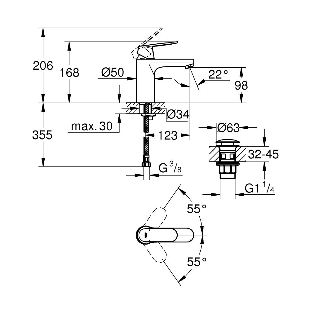 23926000 Grohe Eurosmart Cosmopolitan armatura za umivalnik