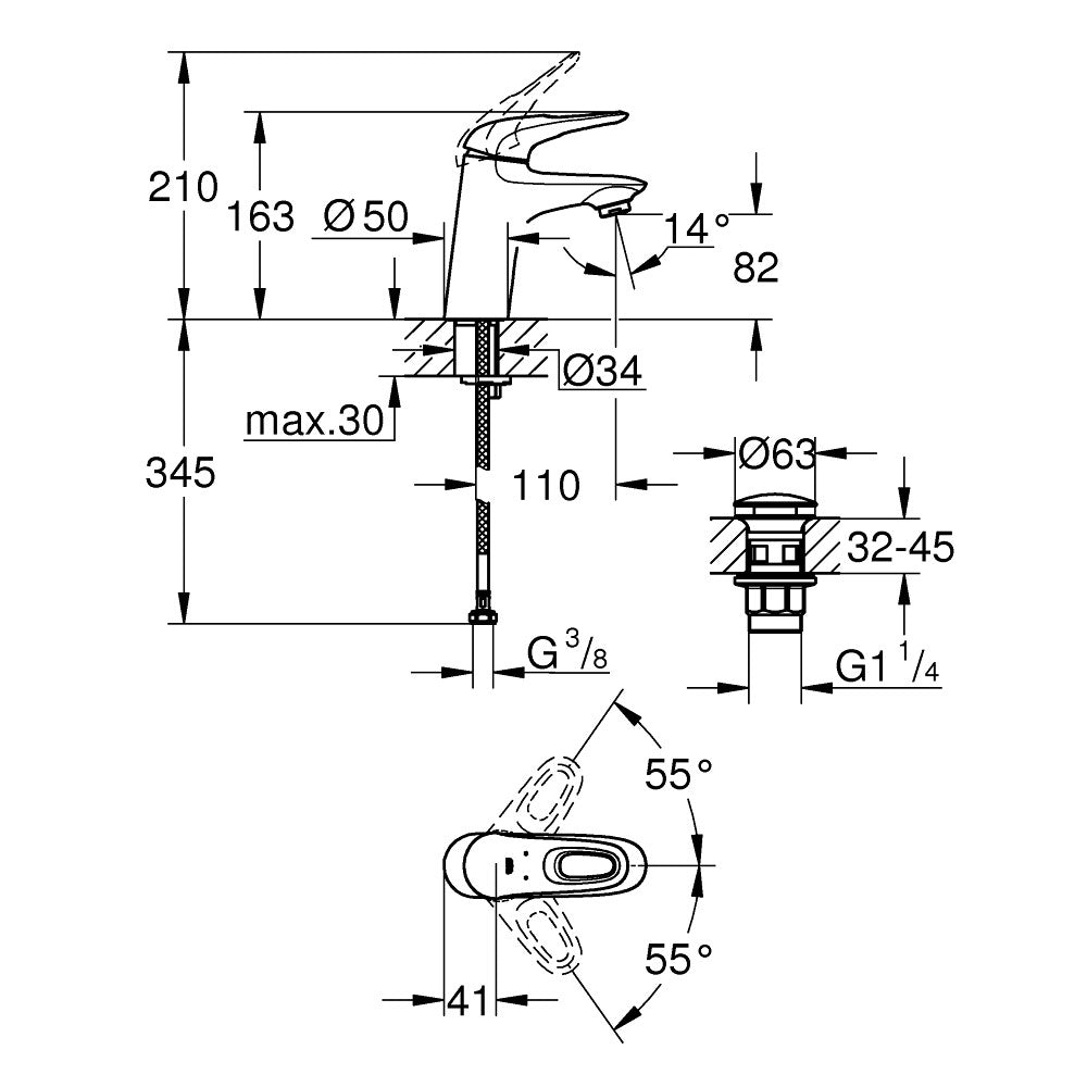 23929003 Grohe Eurostyle New armatura za umivalnik