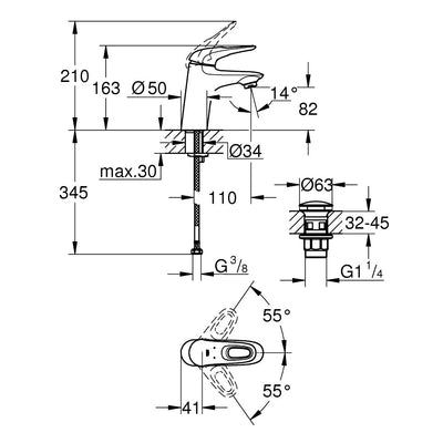 23929003 Grohe Eurostyle New armatura za umivalnik