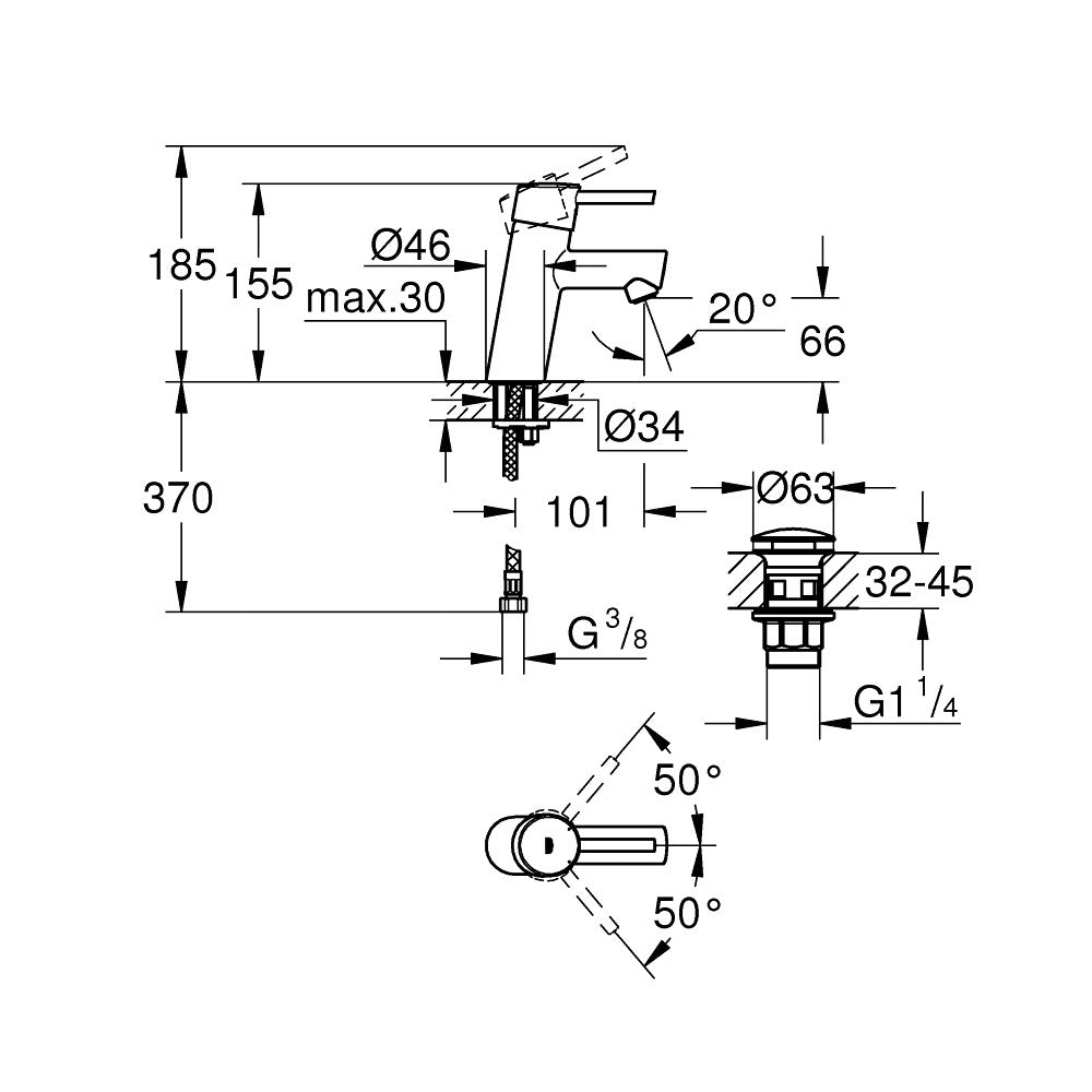 23931001 Grohe Concetto armatura za umivalnik