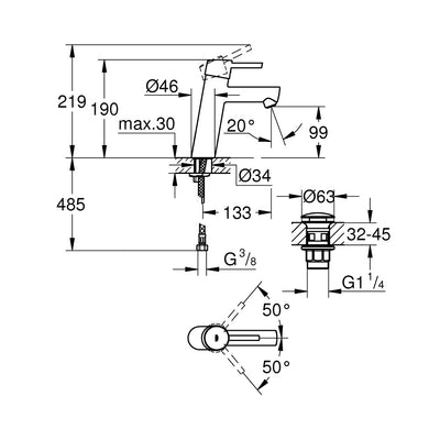 23932001 Grohe Concetto armatura za umivalnik