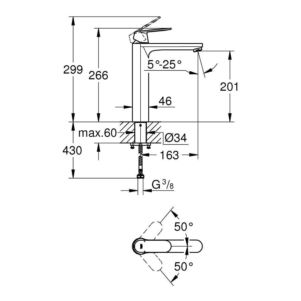 23921000 Grohe Eurosmart Cosmopolitan visoka armatura za umivalnik