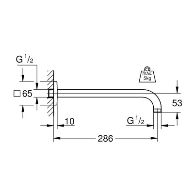 27488000 Grohe Rainshower držalo za nadglavno prho