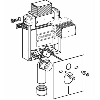 Podometni splakovalniki — 110.000.00.1 Geberit Kombifix podometni splakovalnik za WC školjko | SAN-KERAMIKA.SI