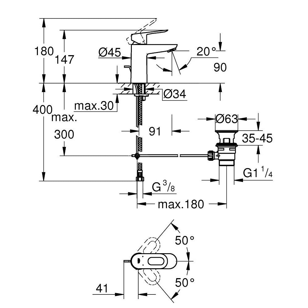 23803000 Grohe BauLoop armatura za umivalnik